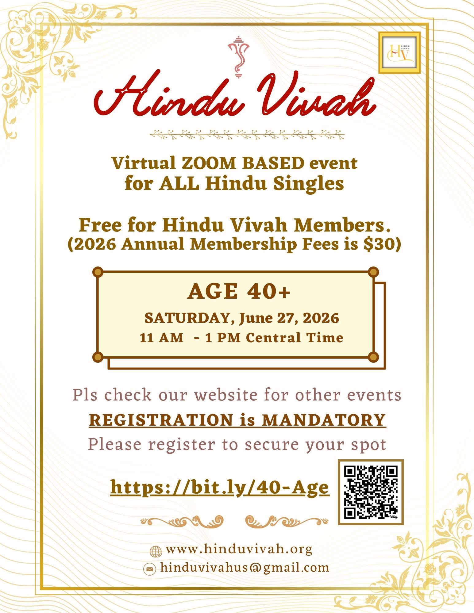 June 27- Zoom Event | Ages 40+ | 11:00 AM – 1:00 PM Central Time