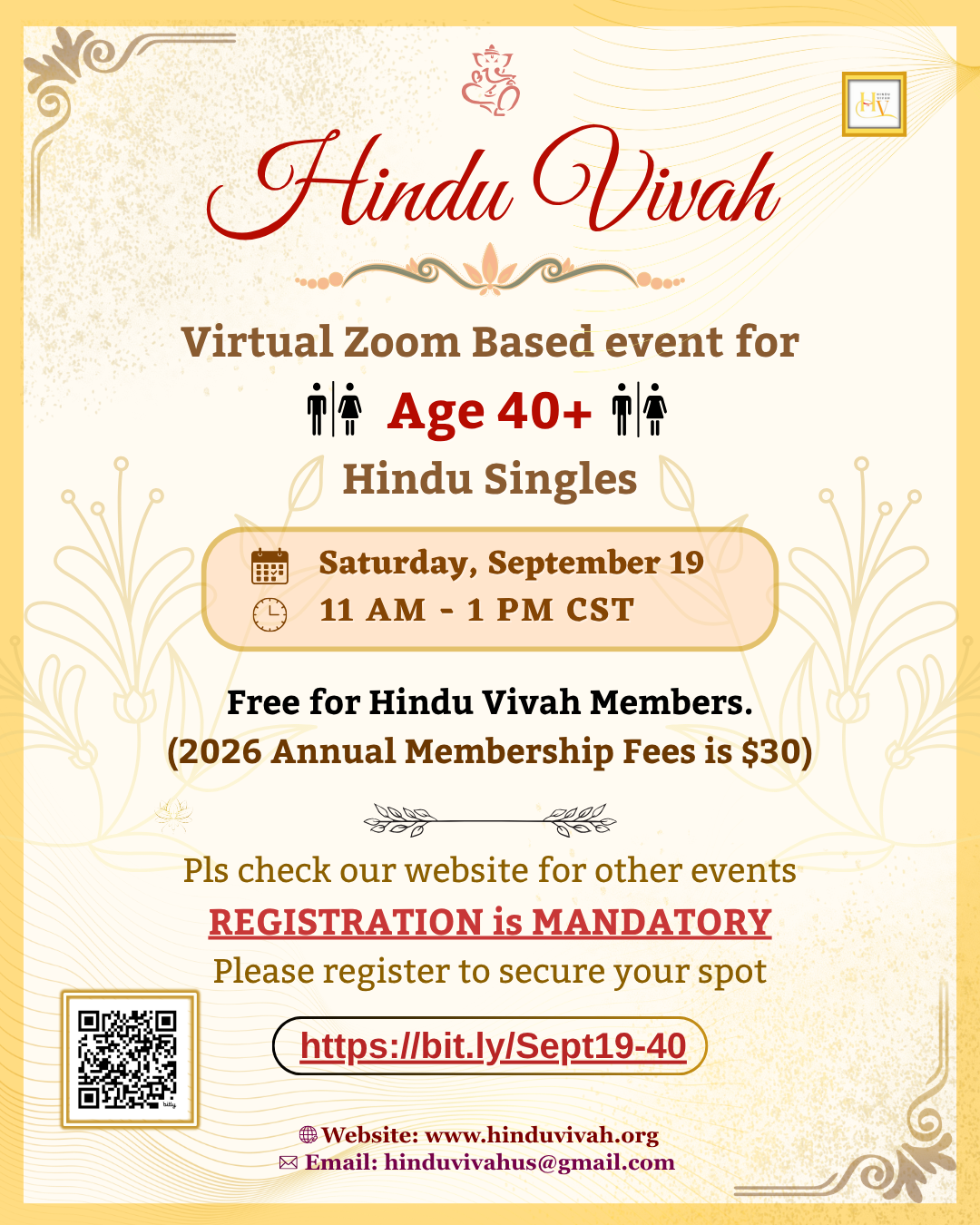 September 19 – Zoom Event | Ages 40+ | 11:00 AM – 1:00 PM Central Time