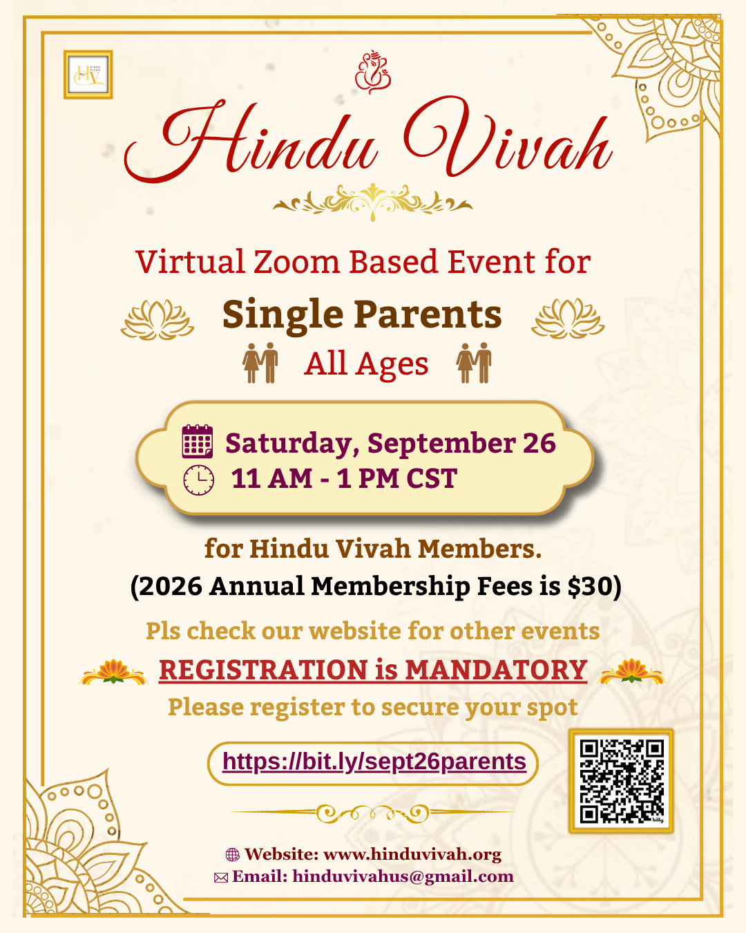September 26 – Zoom Event | Single Parents, ALL Ages | 11:00 AM – 1:00 PM Central Time